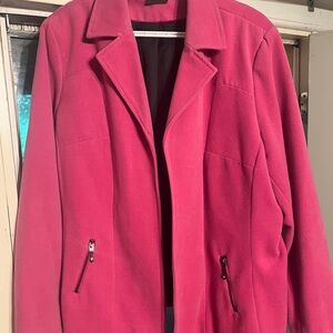 TanJay Pink Blazer with Zippered Pockets